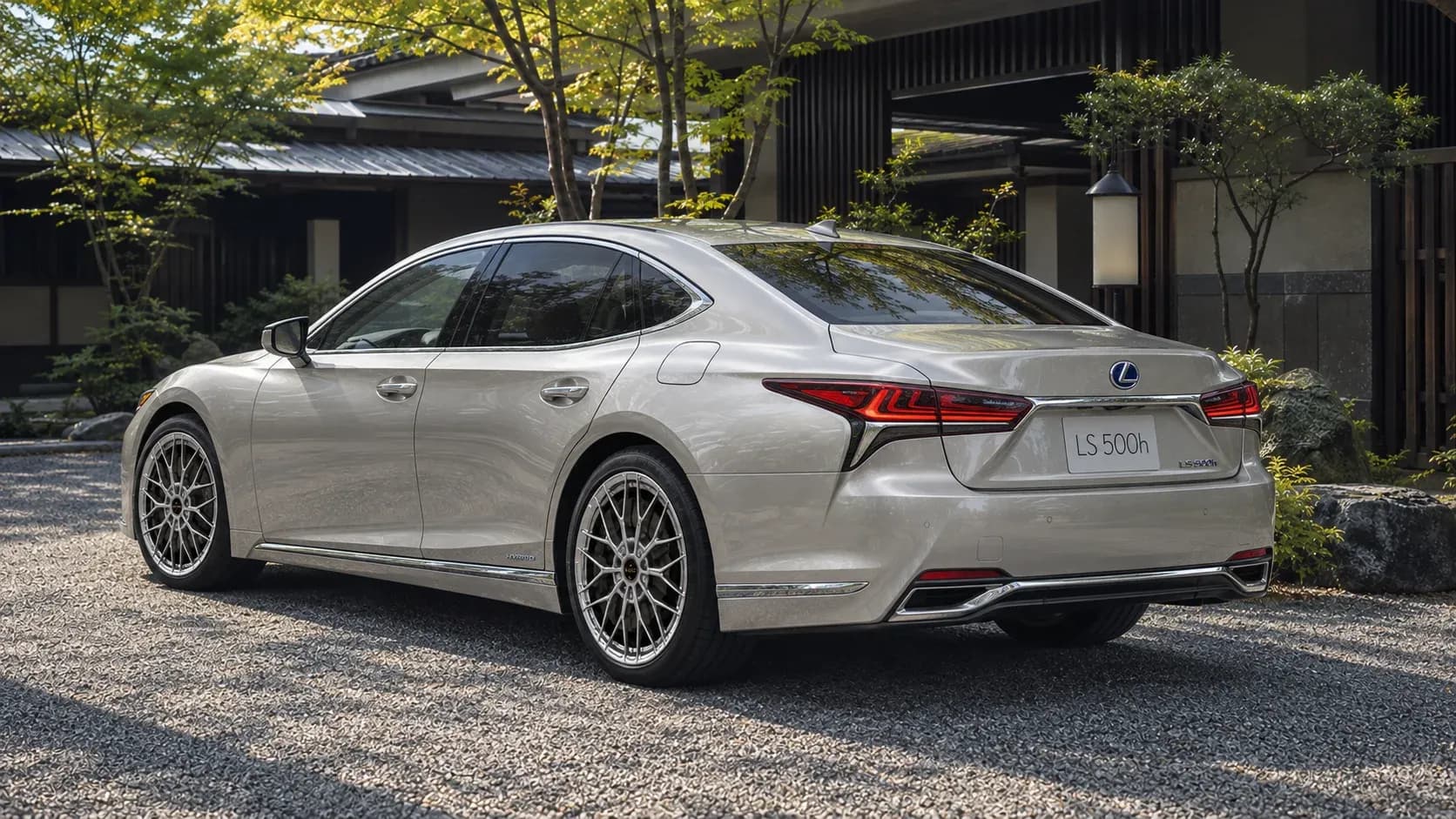 2018 Lexus LS with EW-P-MF-032 wheel, rear right 45 view