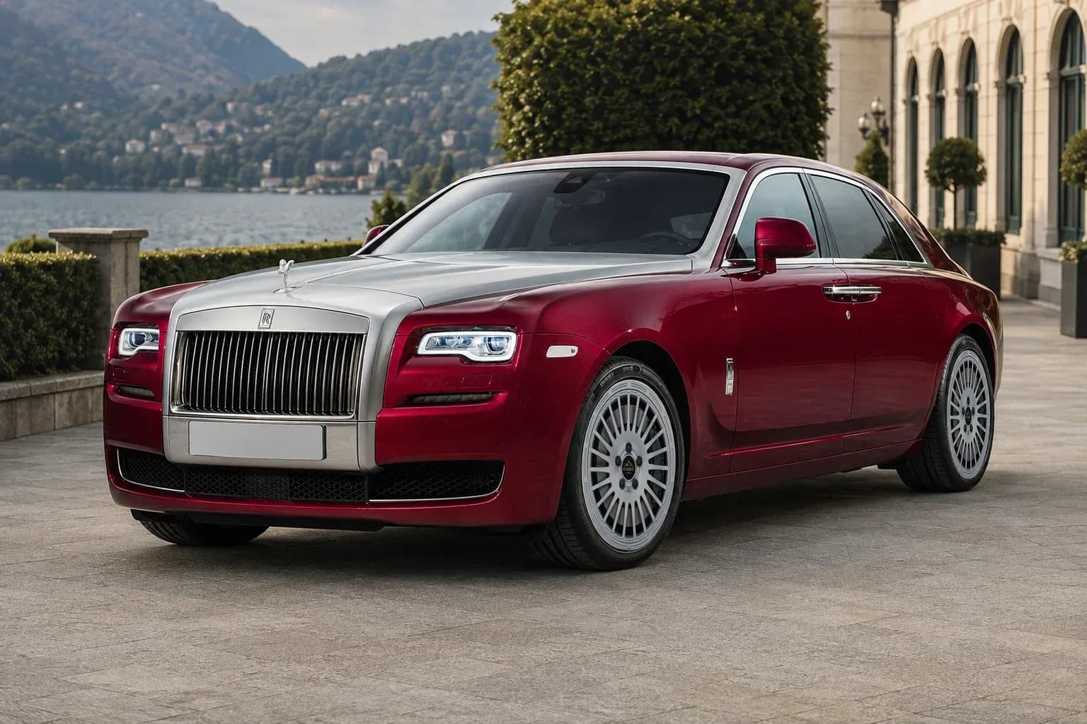 2014 Rolls-Royce Ghost with EW-P-MF-033 wheel, front right 45 view