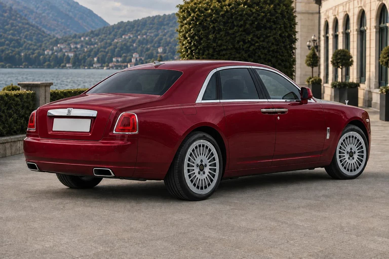2014 Rolls-Royce Ghost with EW-P-MF-033 wheel, rear right 45 view