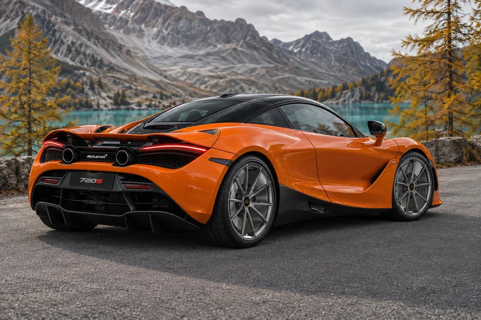 2017 McLaren 720S with EW-P-MF-034 wheel, rear right 45 view