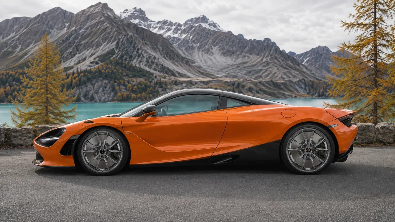 2017 McLaren 720S with EW-P-MF-034 wheel, side profile view