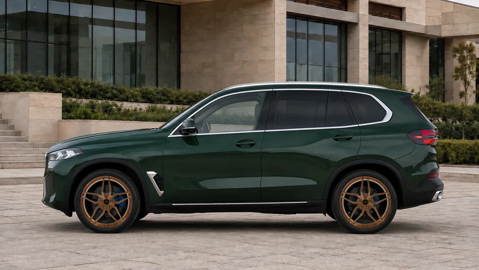2024 BMW X5 with EW-P-MF-035 wheel, side profile view
