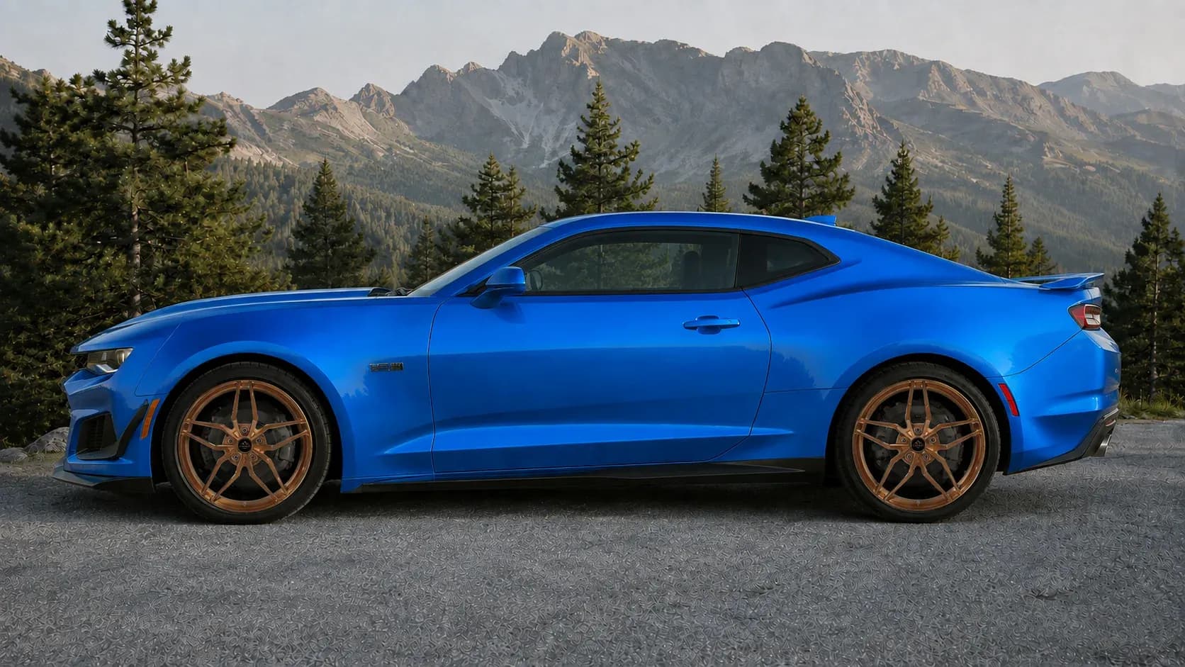 2017 Chevrolet Camaro with EW-P-MF-035 wheel, side profile view