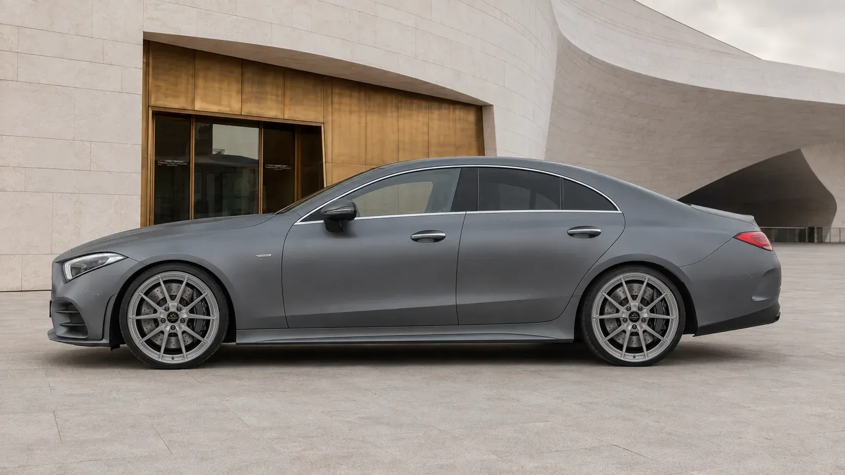 2019 Mercedes-Benz CLS-Class AMG with EW-P-MF-036 wheel, side profile view