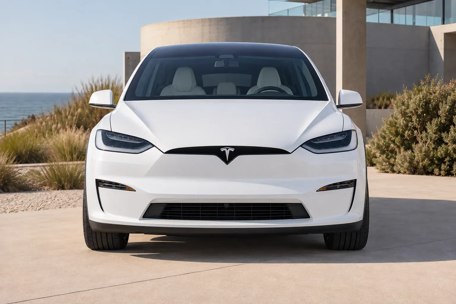 2021 Tesla Model X with EW-P-MF-036 wheel, front 0 view