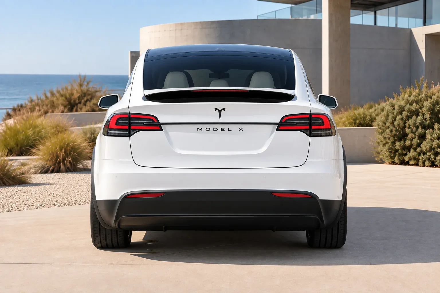 2021 Tesla Model X with EW-P-MF-036 wheel, rear 0 view