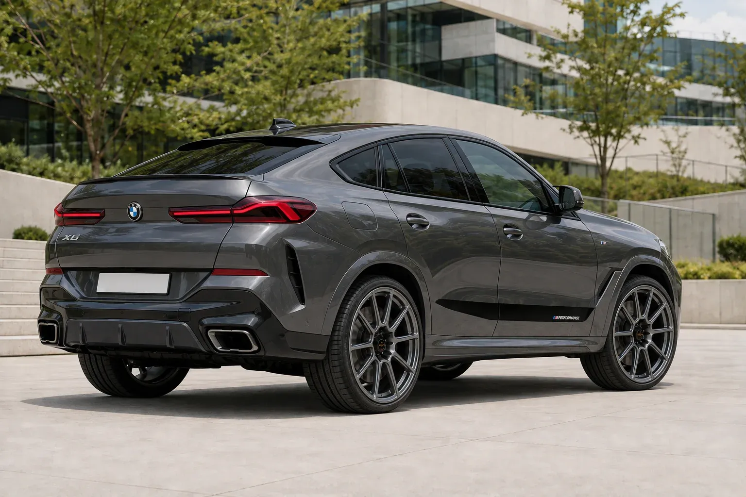 2020 BMW X6 with EW-P-MF-037 wheel, rear right 45 view