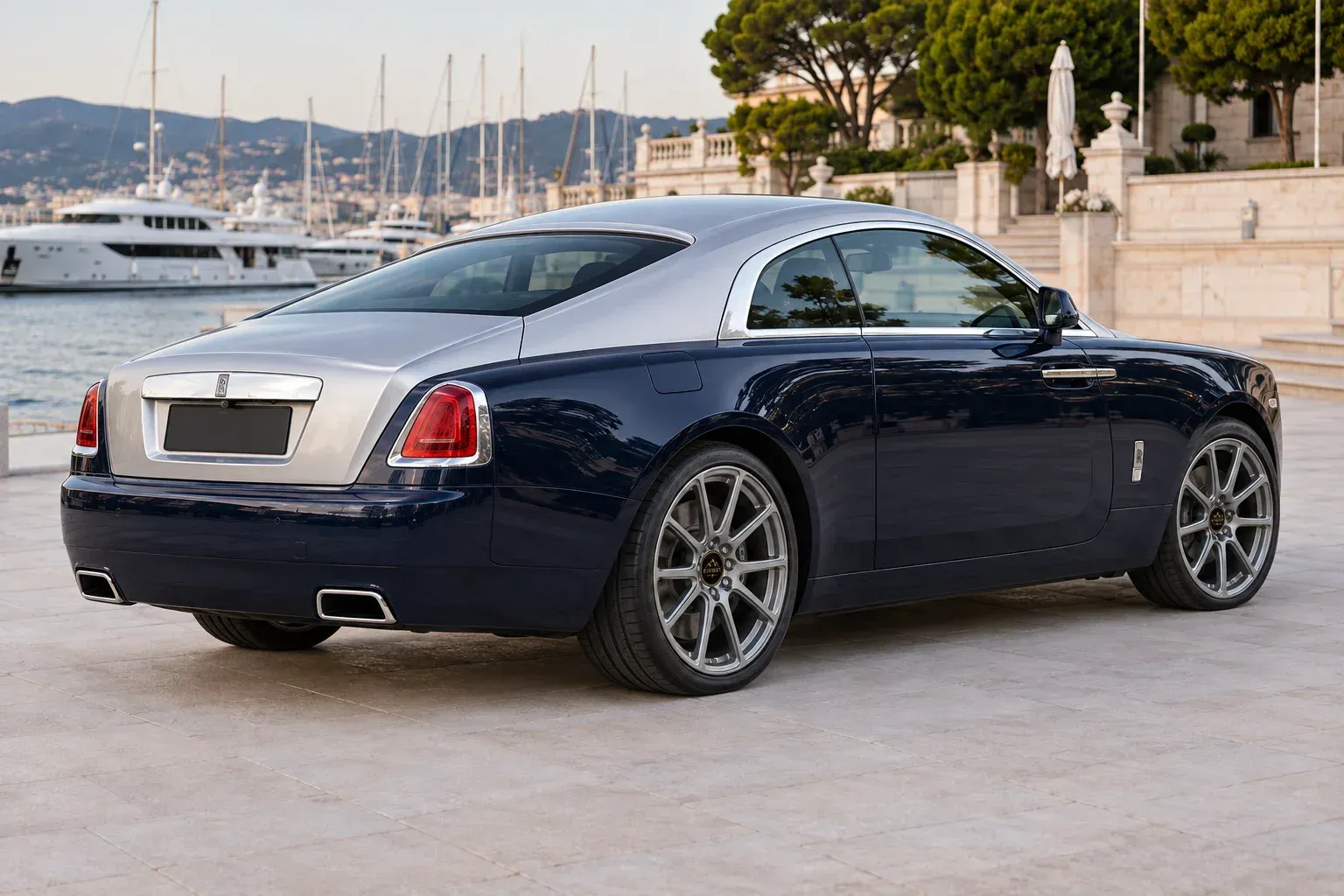 2013 Rolls-Royce Wraith with EW-P-MF-037 wheel, rear right 45 view