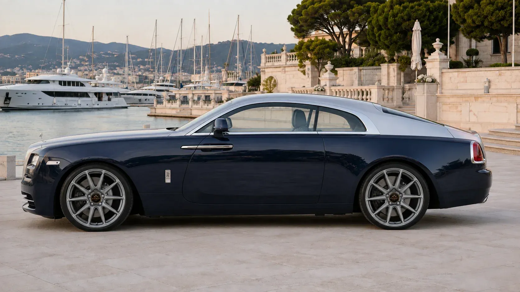 2013 Rolls-Royce Wraith with EW-P-MF-037 wheel, side profile view