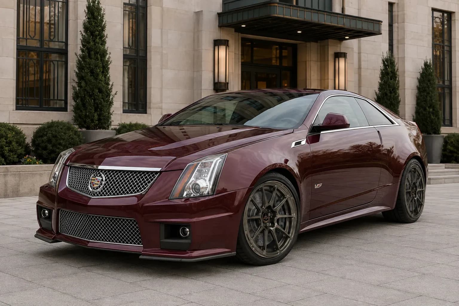 2011 Cadillac CTS-V with EW-P-MF-038 wheel, front right 45 view