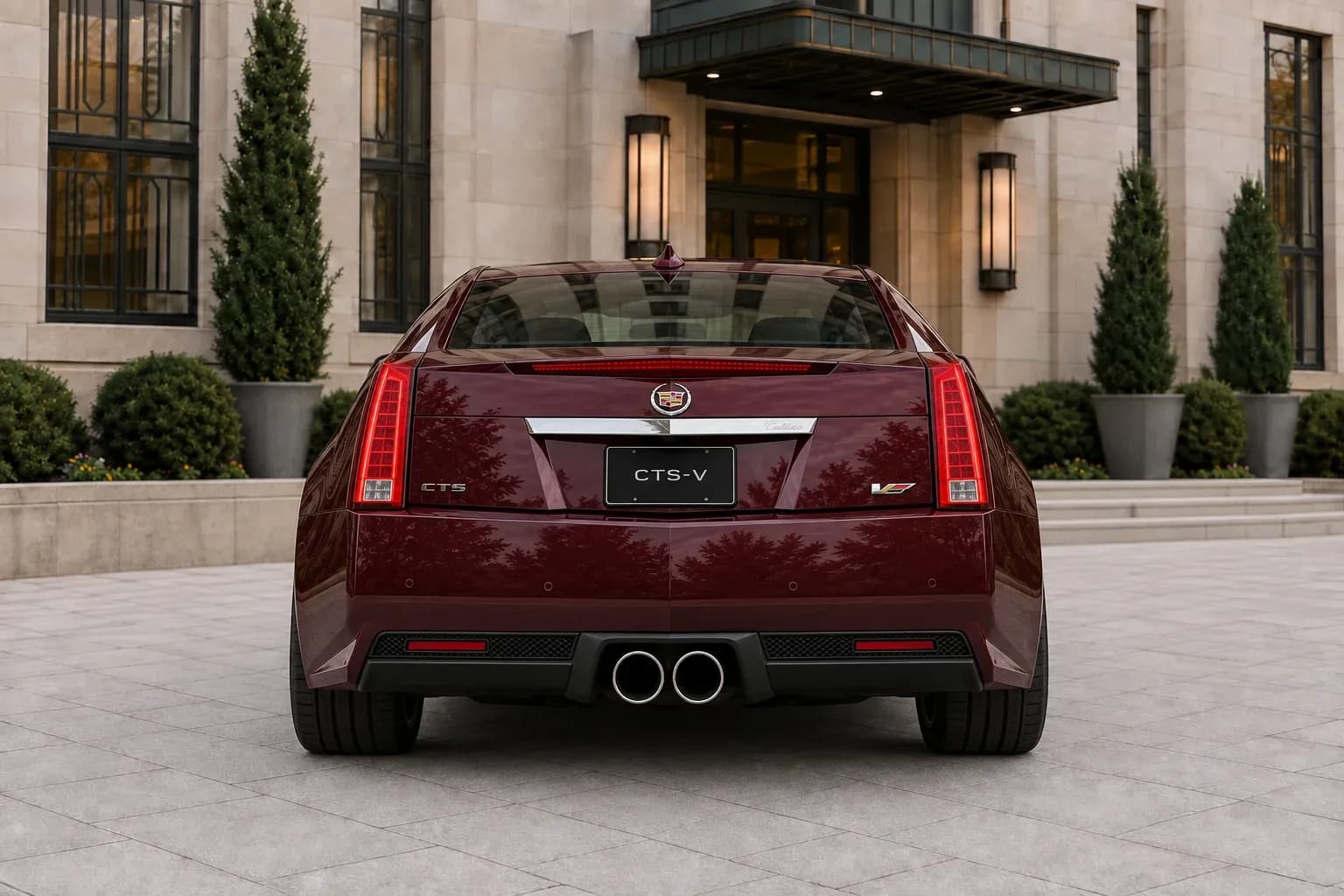 2011 Cadillac CTS-V with EW-P-MF-038 wheel, rear 0 view