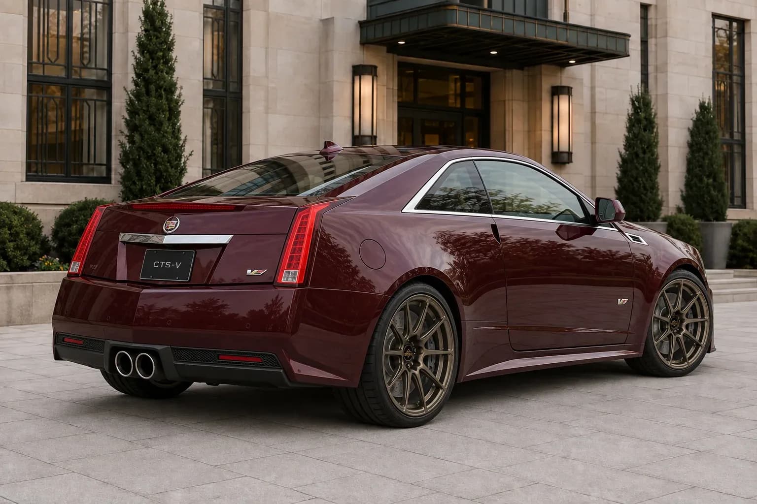 2011 Cadillac CTS-V with EW-P-MF-038 wheel, rear right 45 view