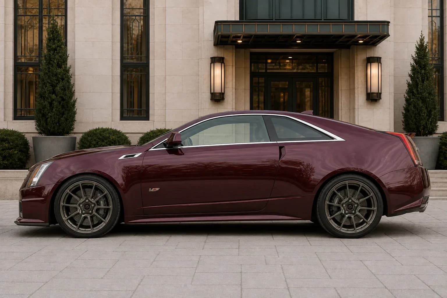 2011 Cadillac CTS-V with EW-P-MF-038 wheel, side profile view