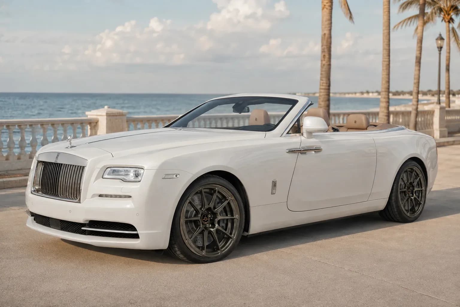 2016 Rolls-Royce Dawn with EW-P-MF-038 wheel, front right 45 view