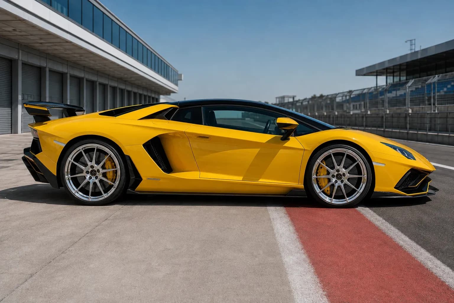 2019 Lamborghini Aventador with EW-P-MF-039 wheel, side profile view