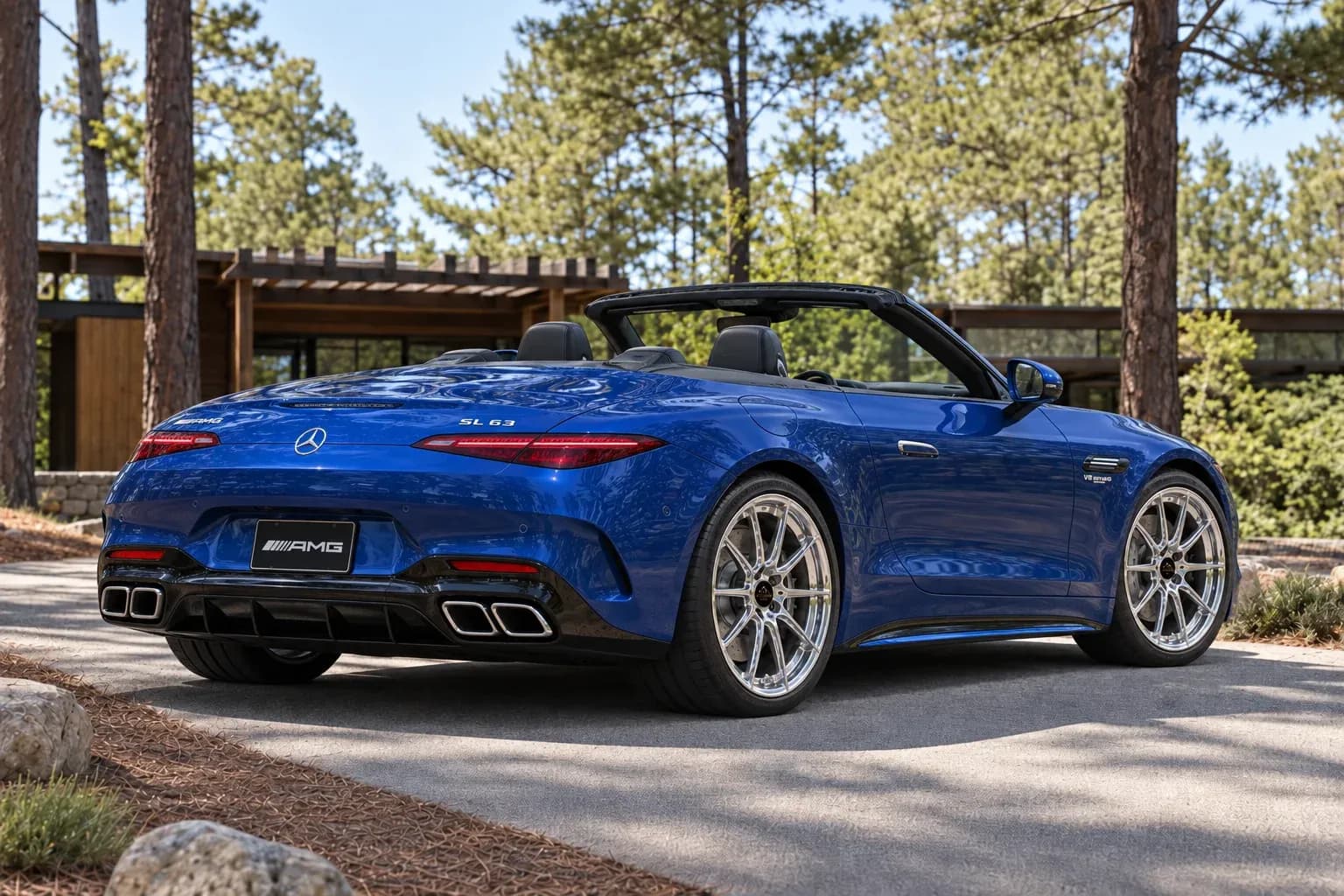 2022 Mercedes-Benz SL-Class AMG with EW-P-MF-039 wheel, rear right 45 view