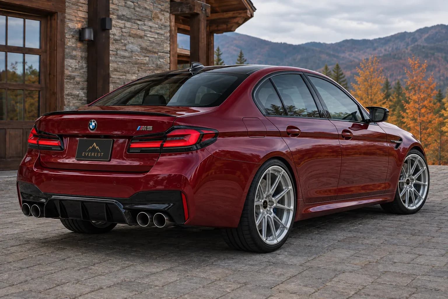 2021 BMW M5 with EW-P-MF-041 wheel, rear right 45 view