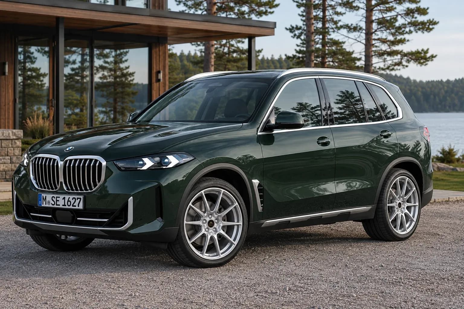 2024 BMW X5 with EW-P-MF-043 wheel, front right 45 view