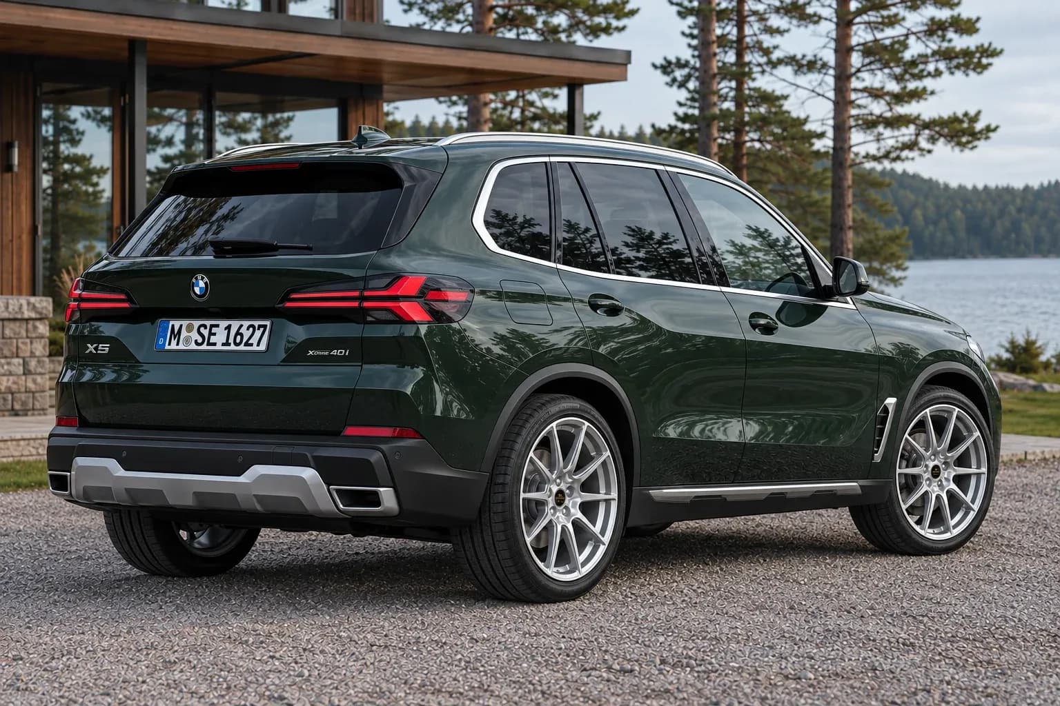 2024 BMW X5 with EW-P-MF-043 wheel, rear right 45 view