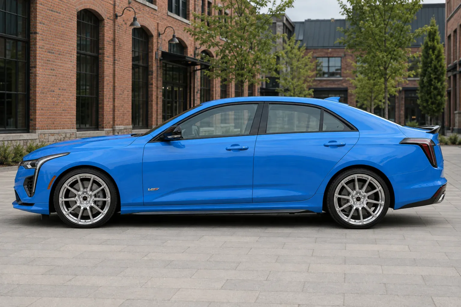 2020 Cadillac CT4-V with EW-P-MF-043 wheel, side profile view