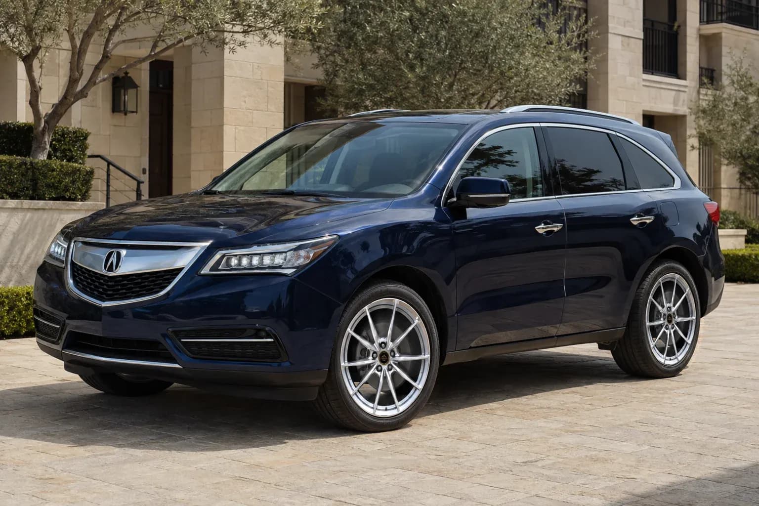 2014 Acura MDX with EW-P-MF-046 wheel, front right 45 view