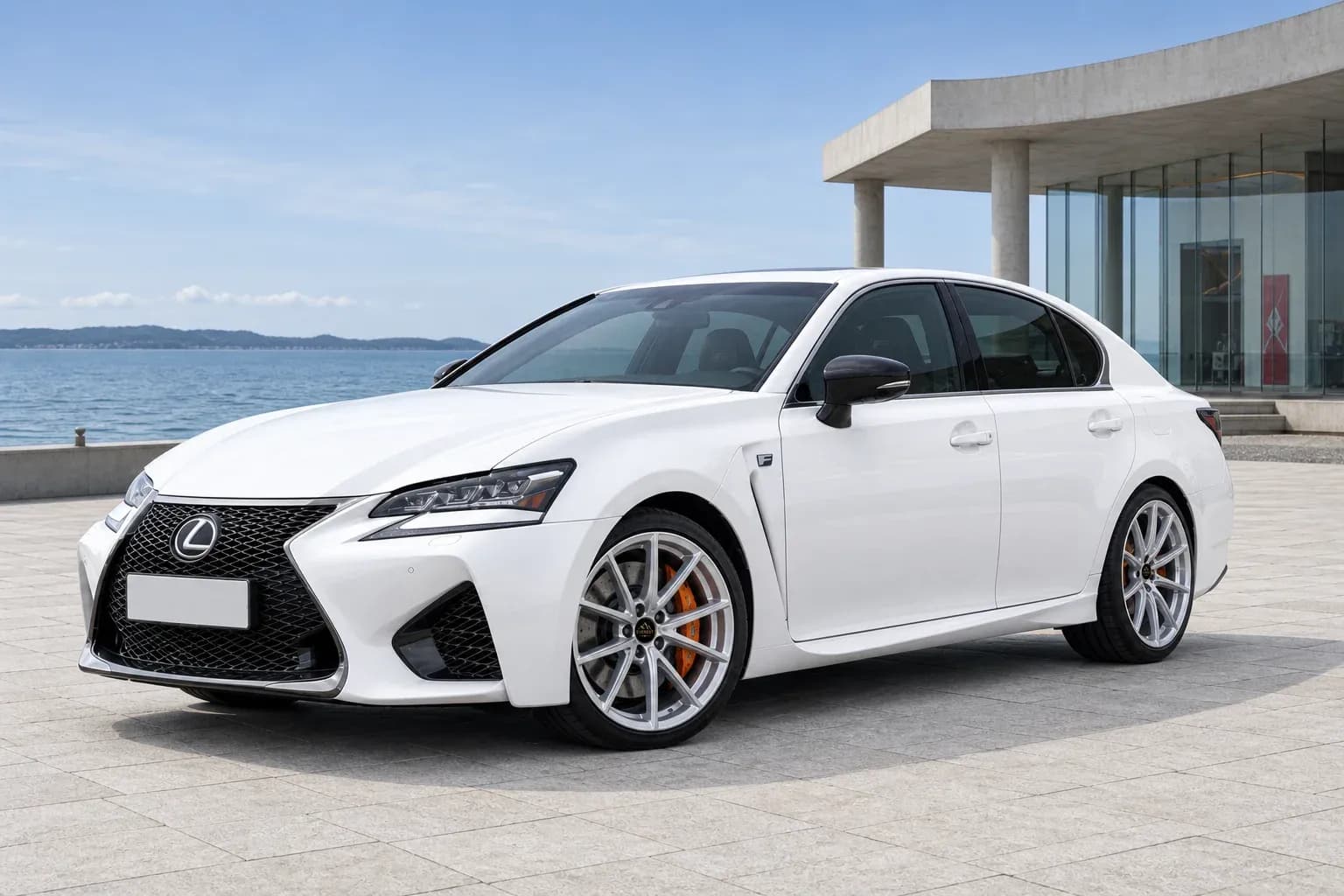 2016 Lexus GS F with EW-P-MF-046 wheel, front right 45 view