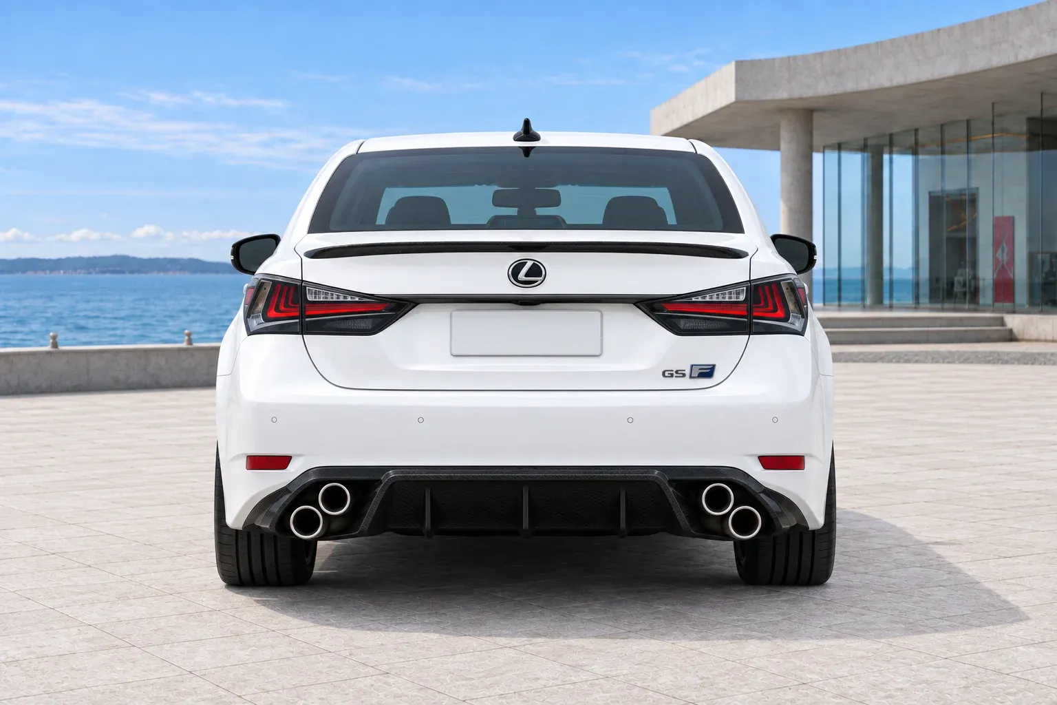 2016 Lexus GS F with EW-P-MF-046 wheel, rear 0 view
