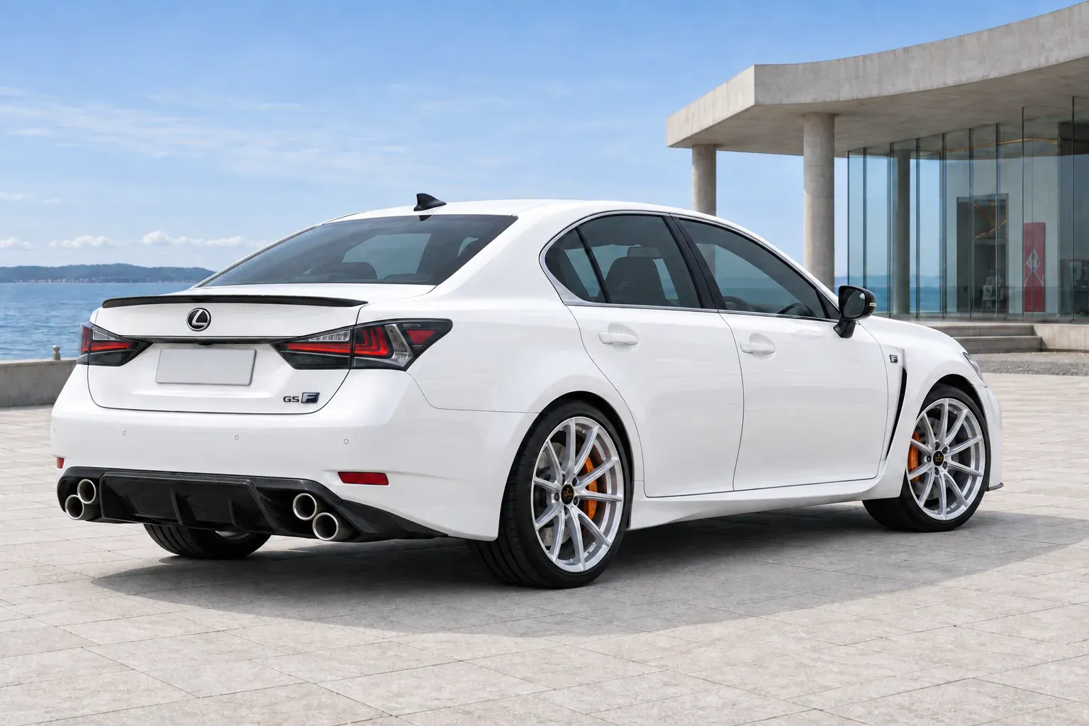 2016 Lexus GS F with EW-P-MF-046 wheel, rear right 45 view
