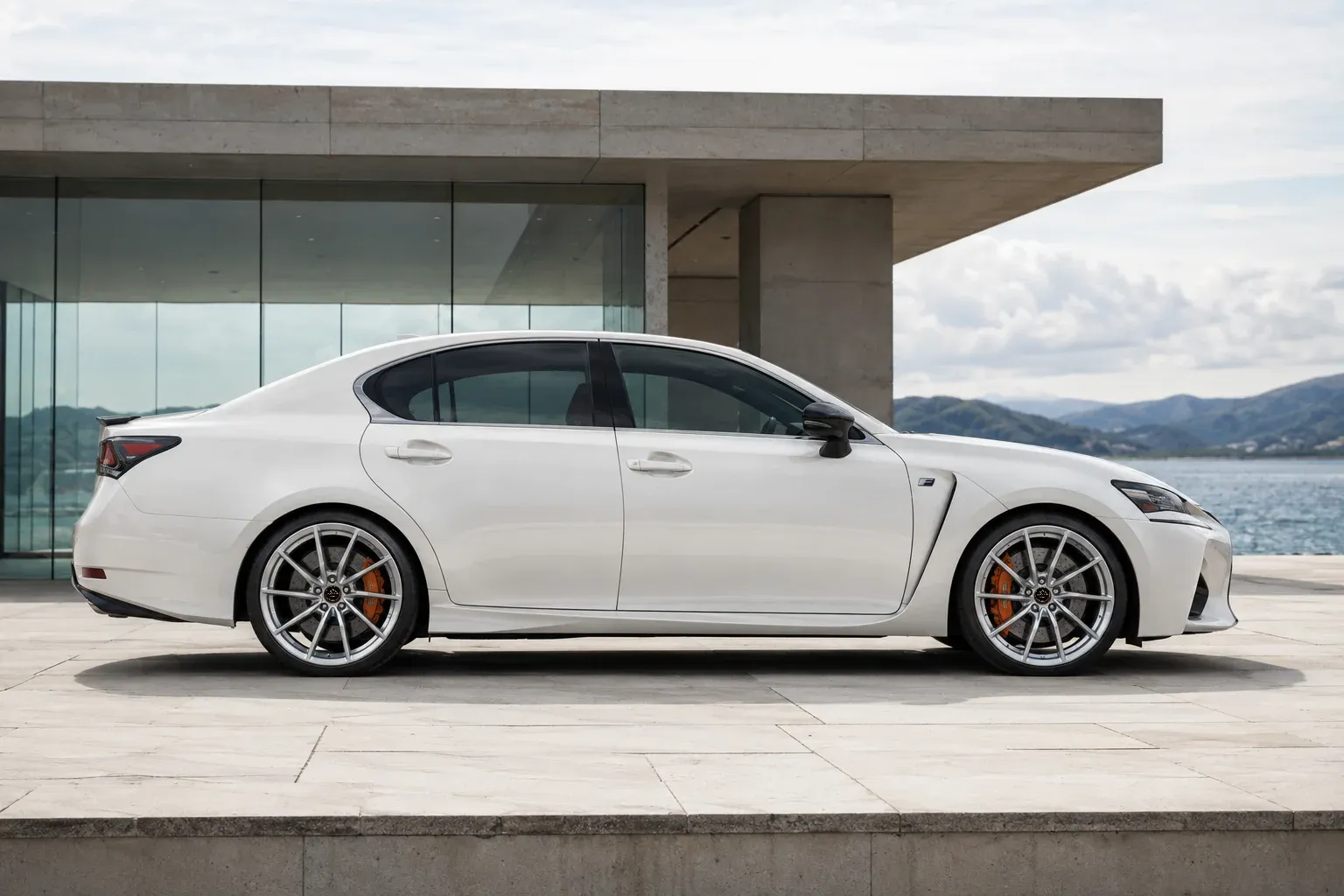 2016 Lexus GS F with EW-P-MF-046 wheel, side profile view