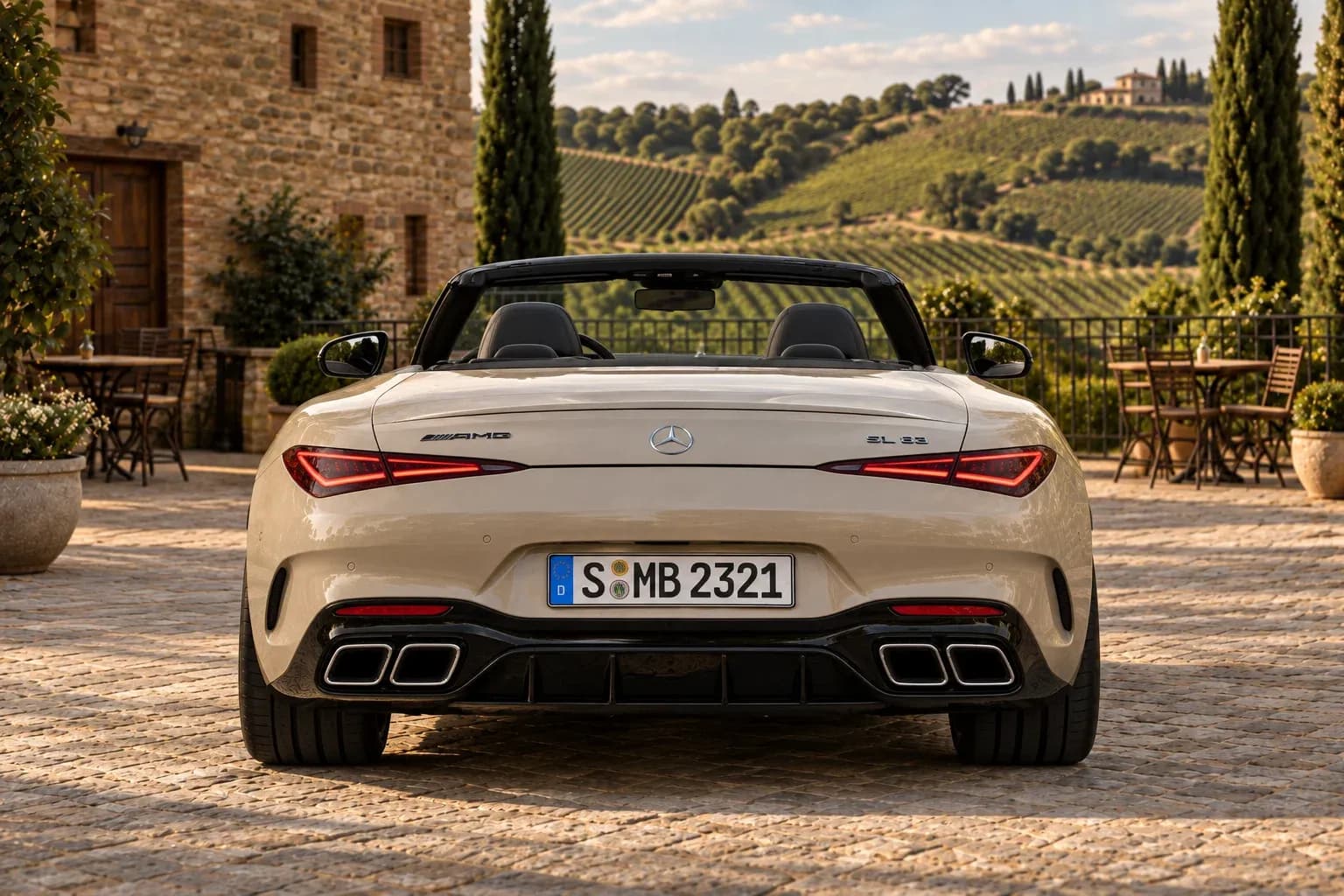 2022 Mercedes-Benz SL-Class AMG with EW-P-MF-046 wheel, rear 0 view