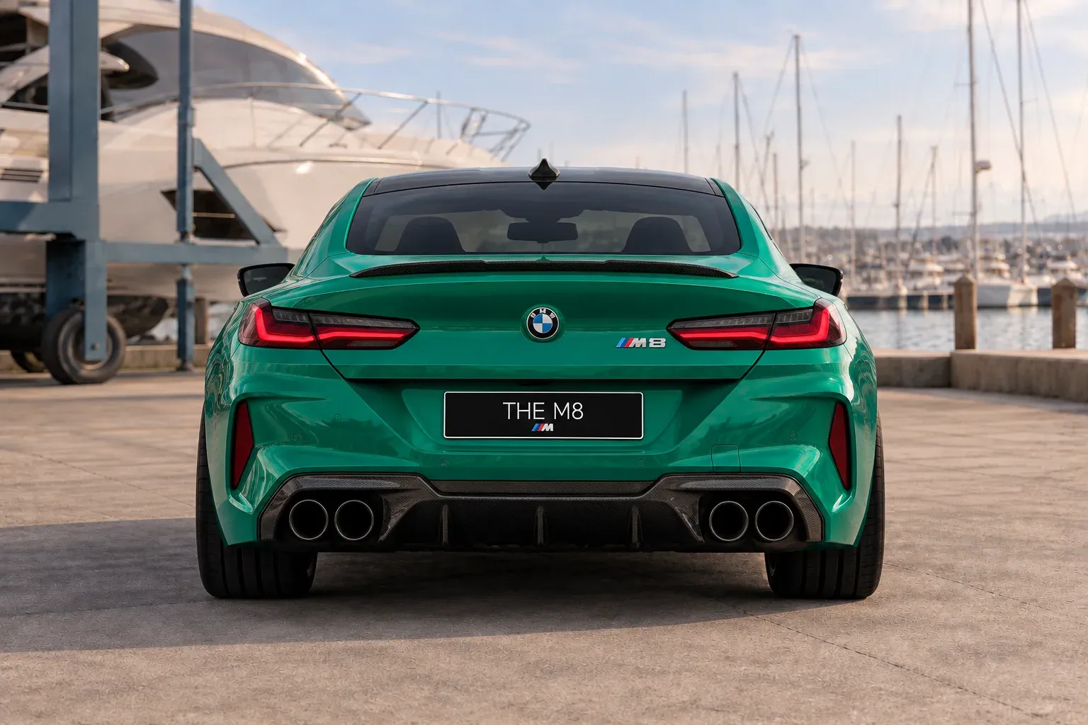 2020 BMW M8 with EW-P-MF-048 wheel, rear 0 view