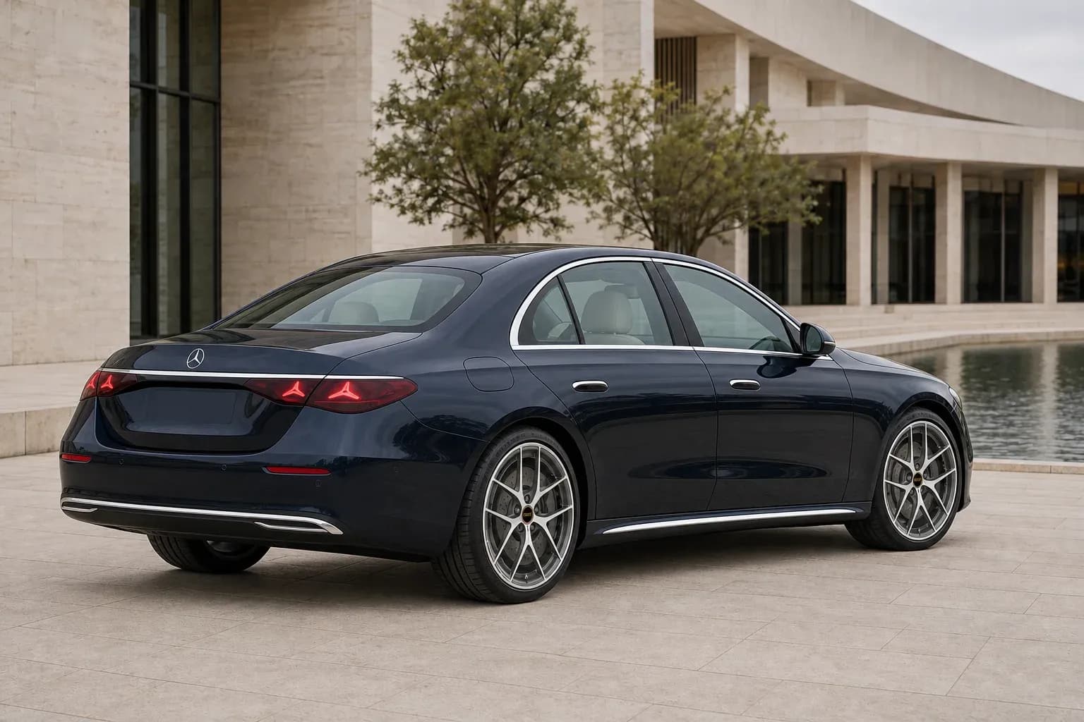 2024 Mercedes-Benz E-Class with EW-P-MF-050 wheel, rear right 45 view