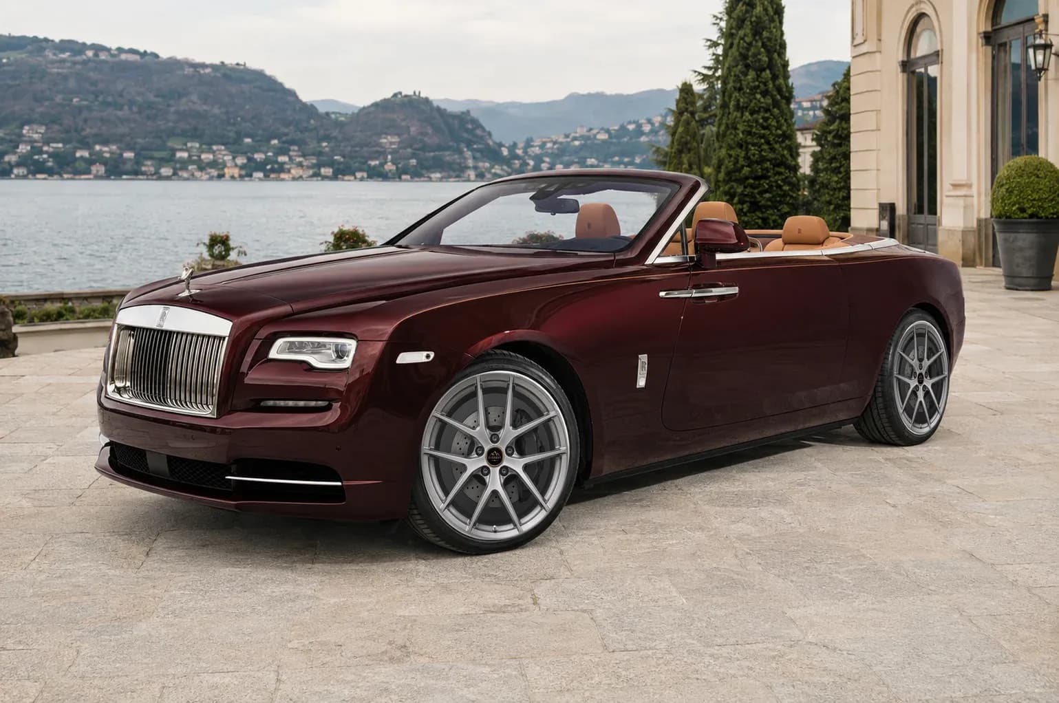 2016 Rolls-Royce Dawn with EW-P-MF-052 wheel, front right 45 view