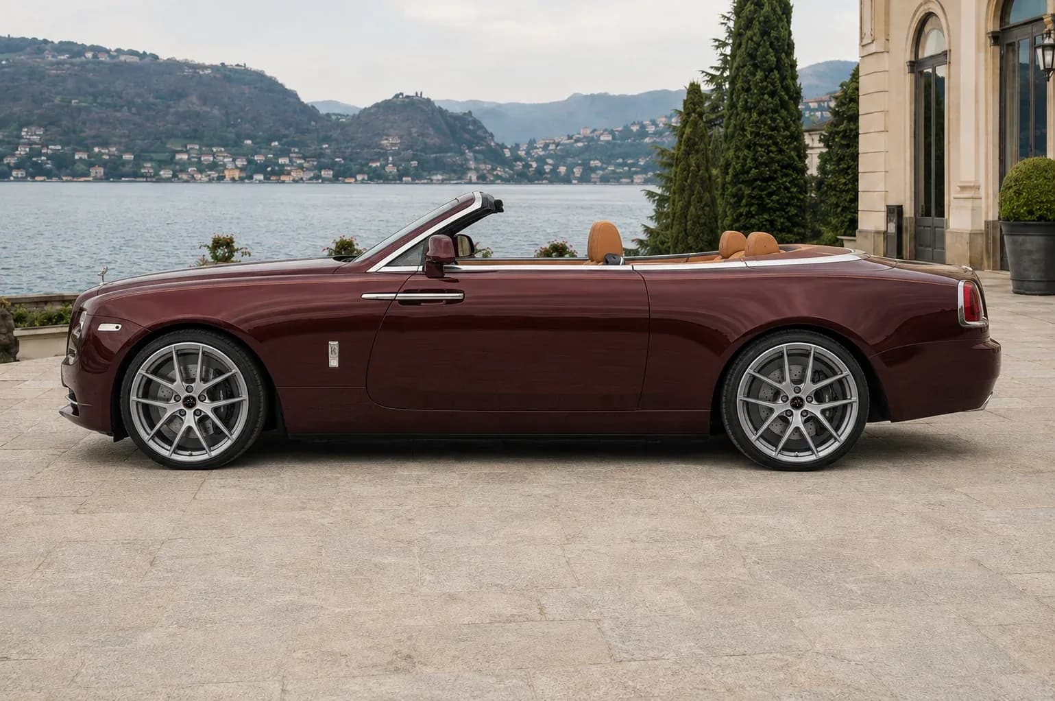 2016 Rolls-Royce Dawn with EW-P-MF-052 wheel, side profile view
