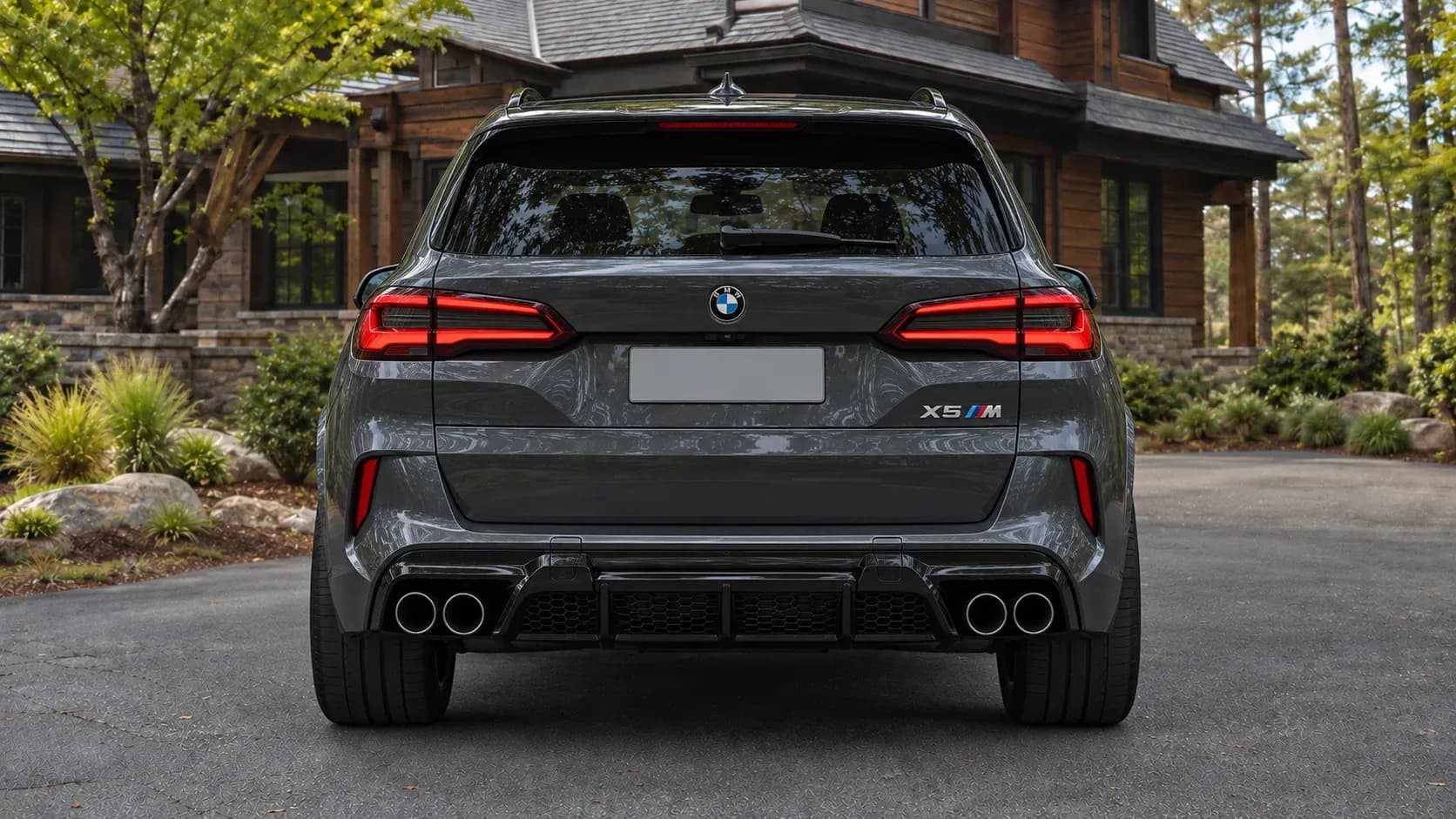 2020 BMW X5 M with EW-P-MF-053 wheel, rear 0 view