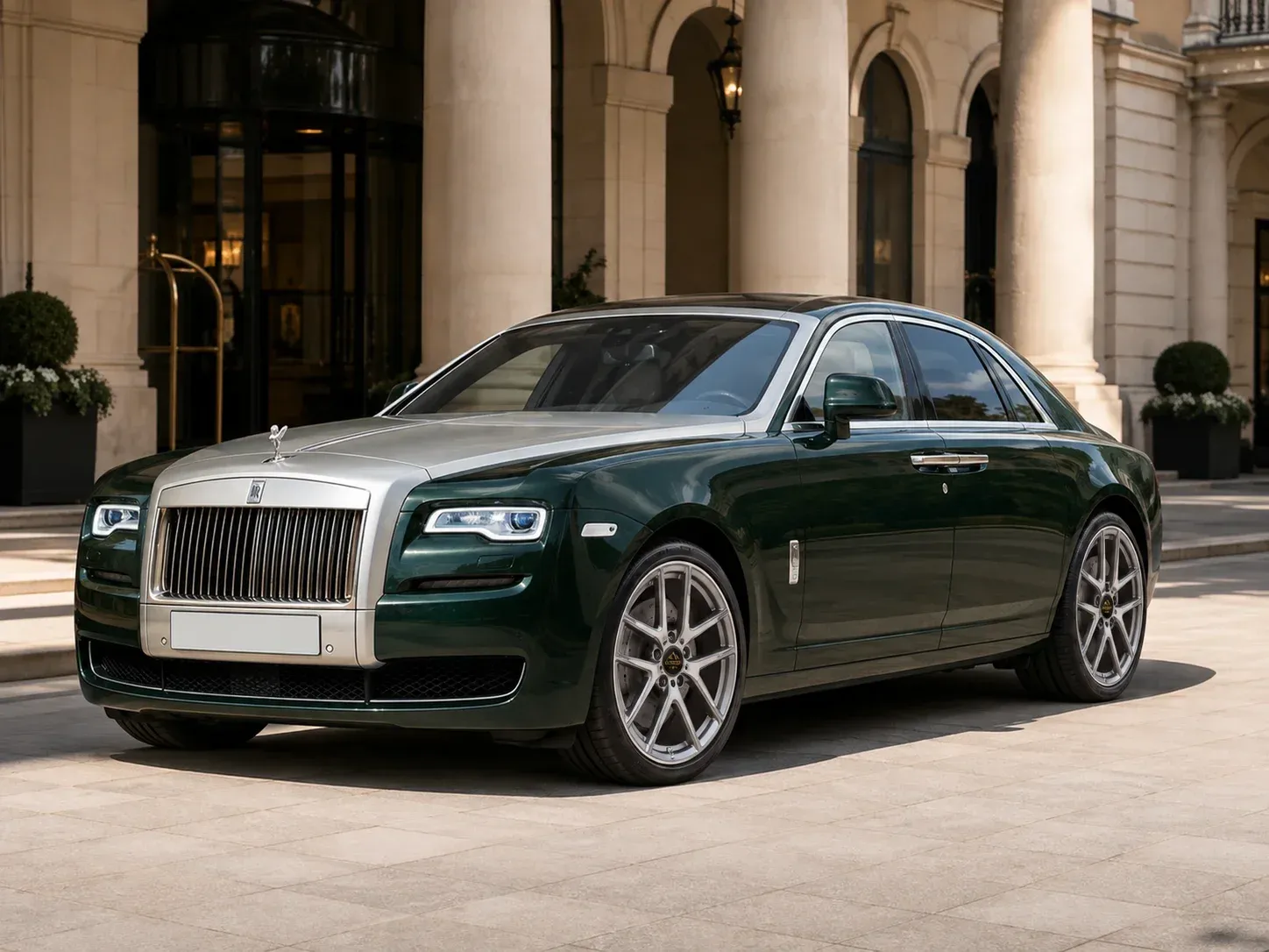2015 Rolls-Royce Ghost with EW-P-MF-053 wheel, front right 45 view