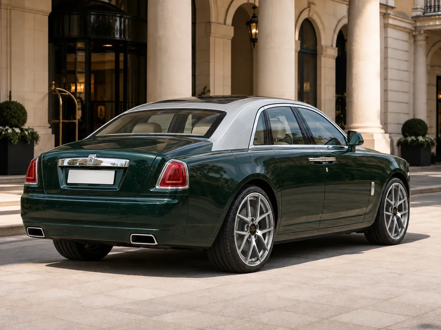 2015 Rolls-Royce Ghost with EW-P-MF-053 wheel, rear right 45 view