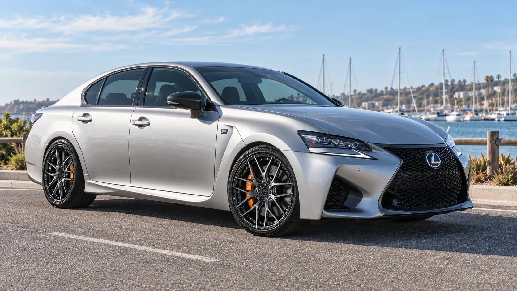 2016 Lexus GS F with EW-P-MP-001 wheel, front right 45 view