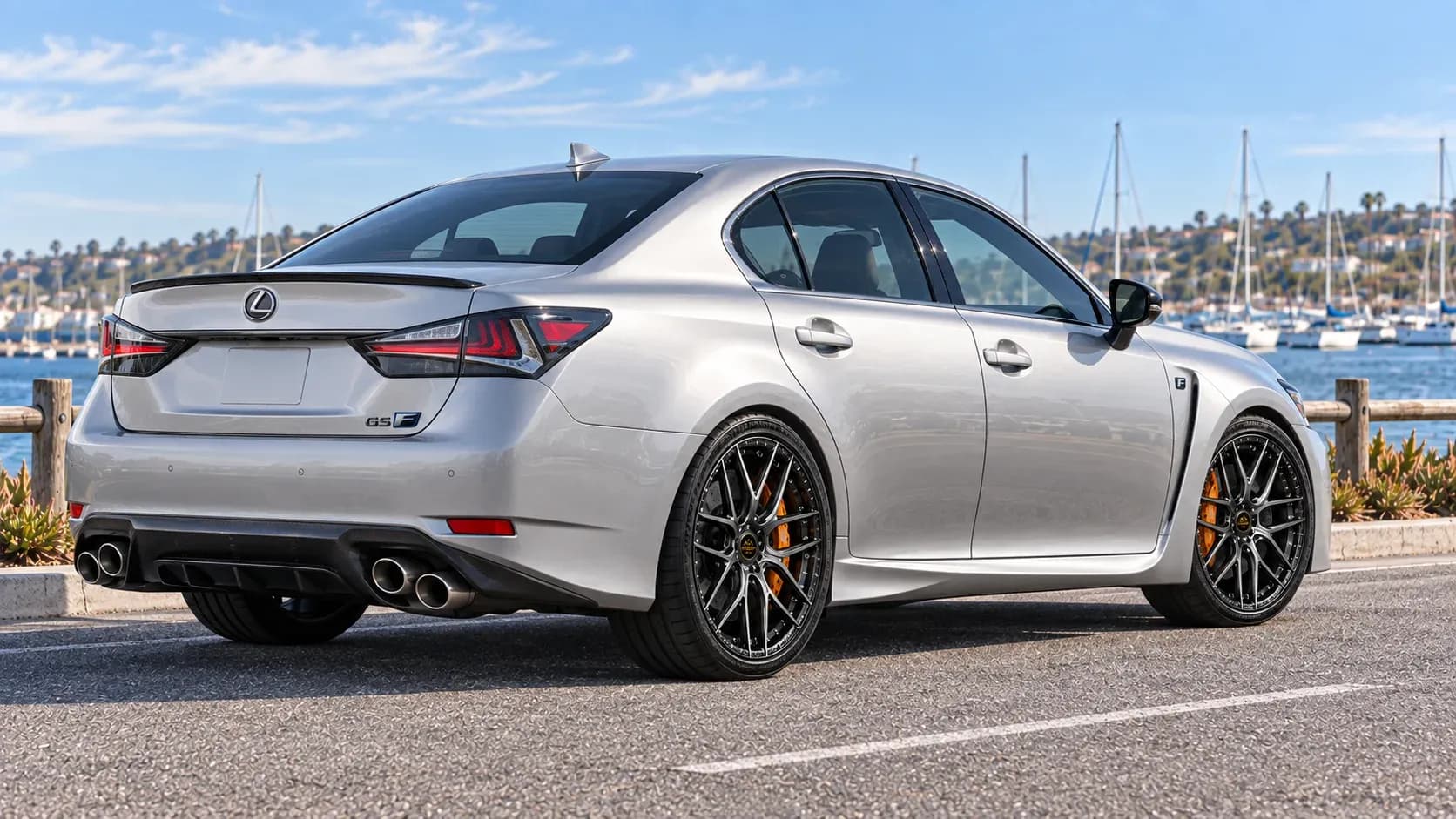 2016 Lexus GS F with EW-P-MP-001 wheel, rear right 45 view