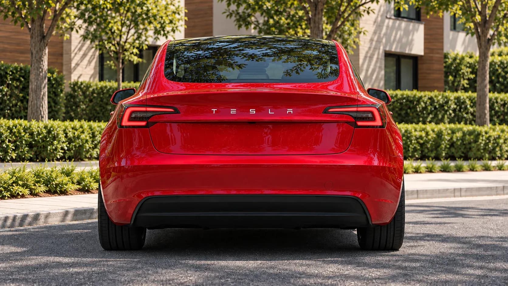 2024 Tesla Model 3 with EW-P-MP-001 wheel, rear 0 view