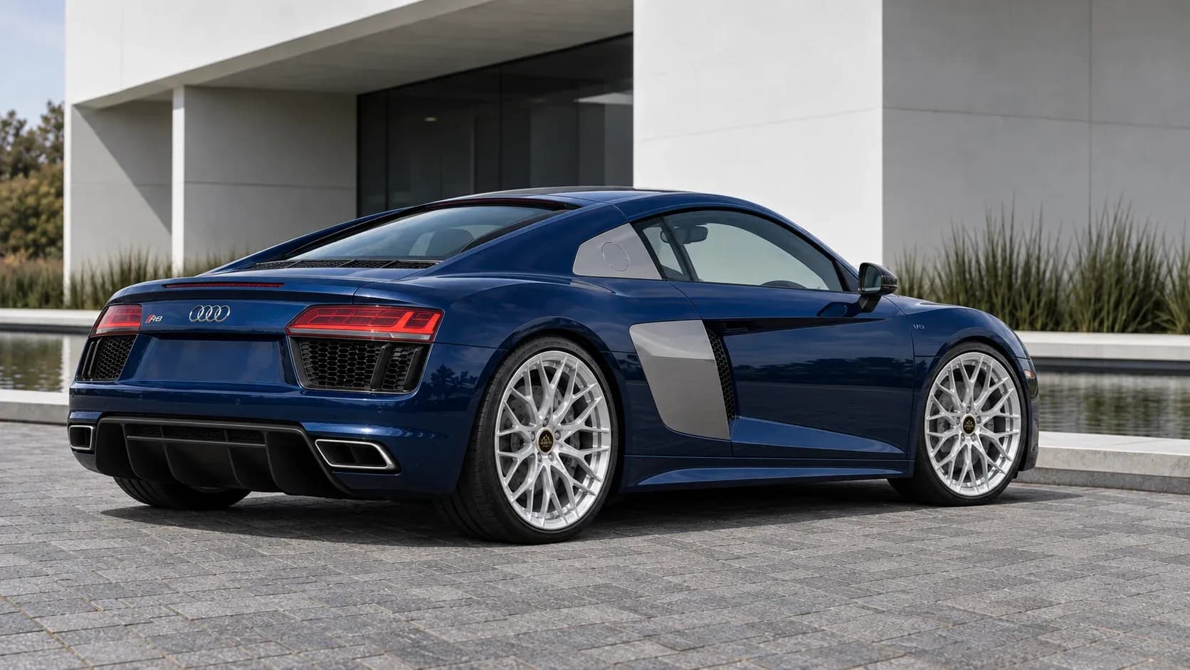 2017 Audi R8 with EW-P-MP-002 wheel, rear right 45 view