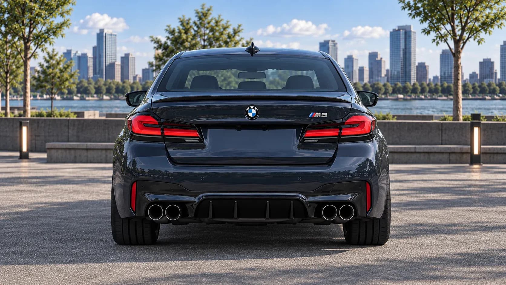 2021 BMW M5 with EW-P-MP-002 wheel, rear 0 view