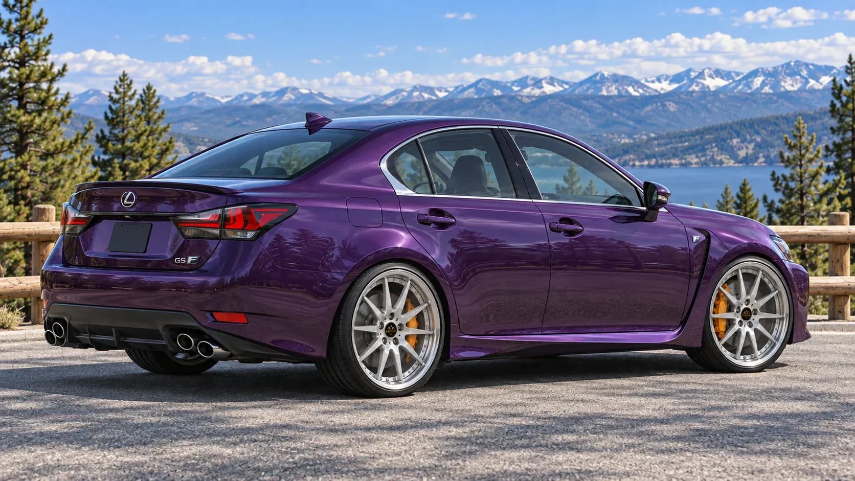 2016 Lexus GS F with EW-P-MP-003 wheel, rear right 45 view
