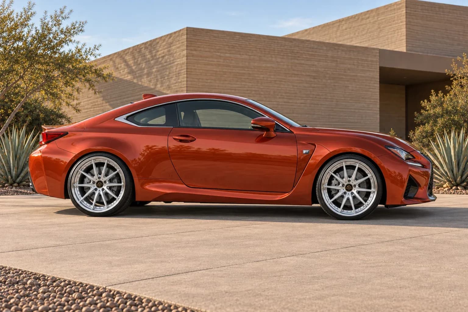 2016 Lexus RC F with EW-P-MP-003 wheel, side profile view