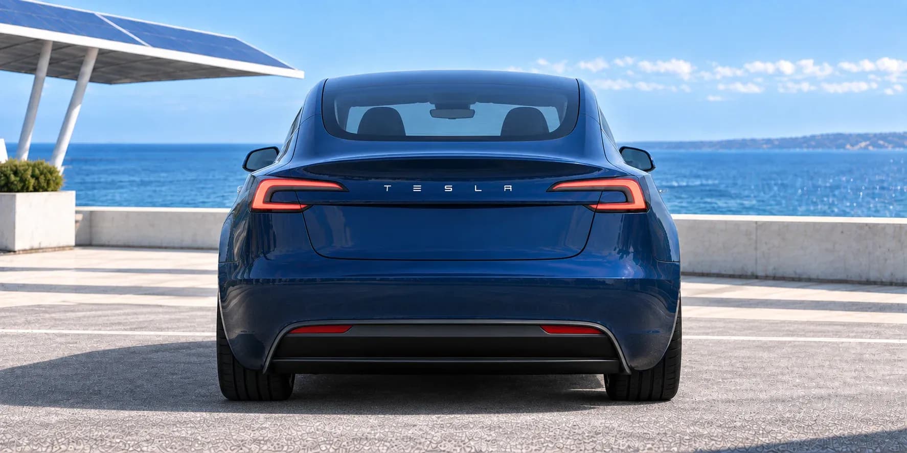 2024 Tesla Model 3 with EW-P-MP-003 wheel, rear 0 view