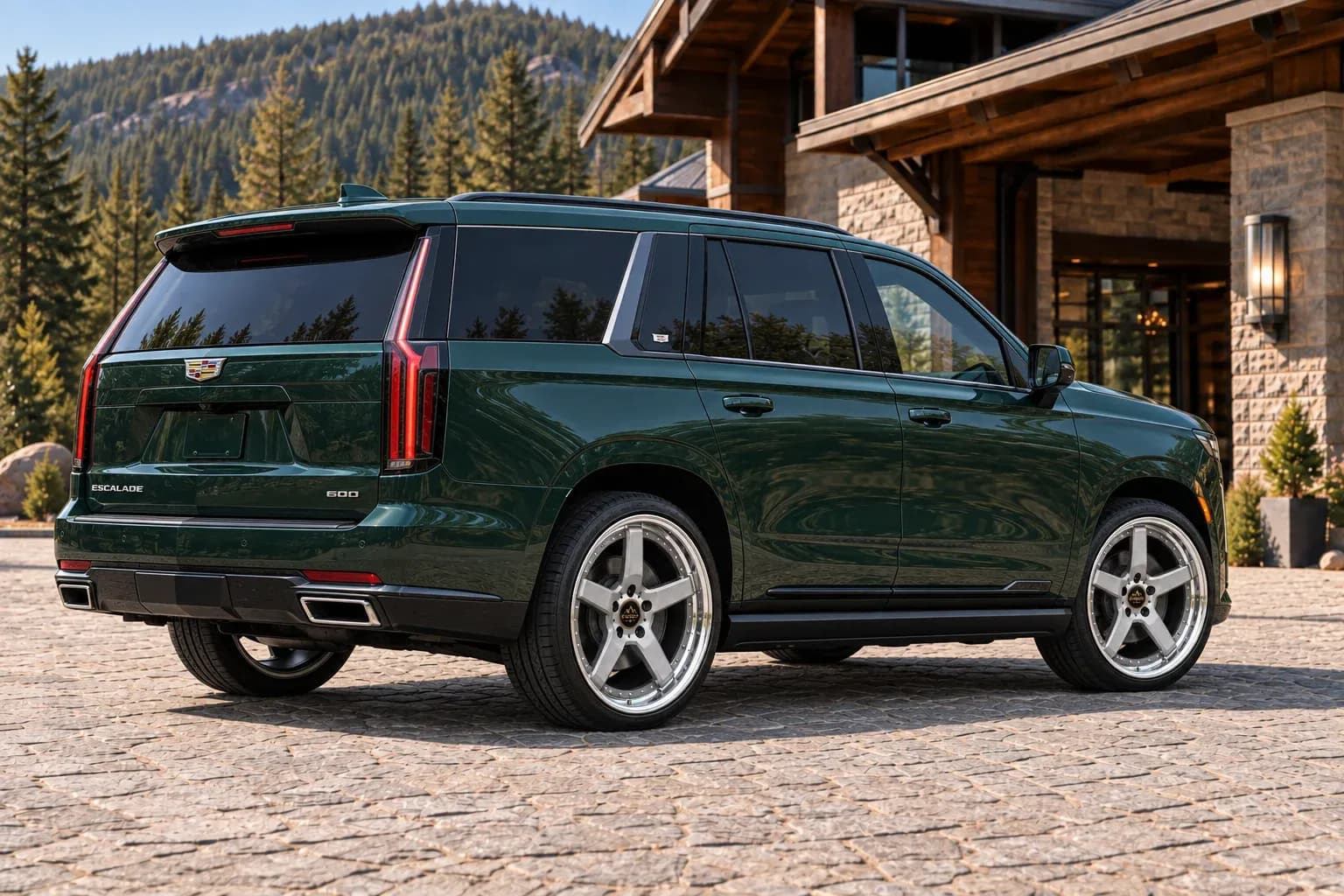 2021 Cadillac Escalade with EW-P-MP-004 wheel, rear right 45 view