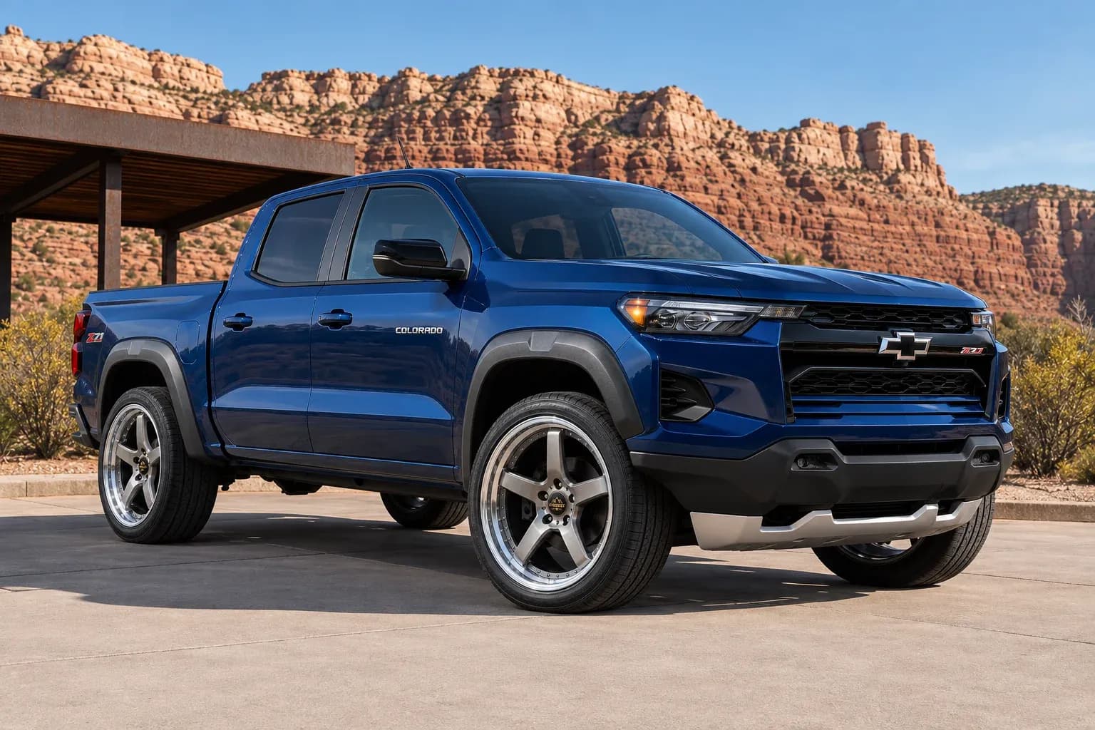 2023 Chevrolet Colorado with EW-P-MP-004 wheel, front right 45 view
