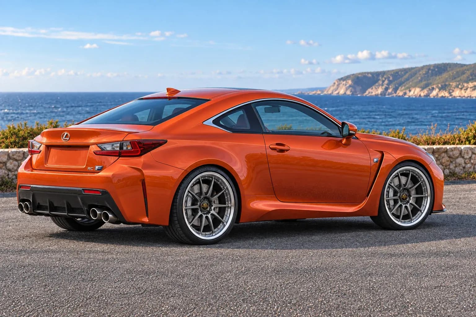 2016 Lexus RC F with EW-P-MP-005 wheel, rear right 45 view