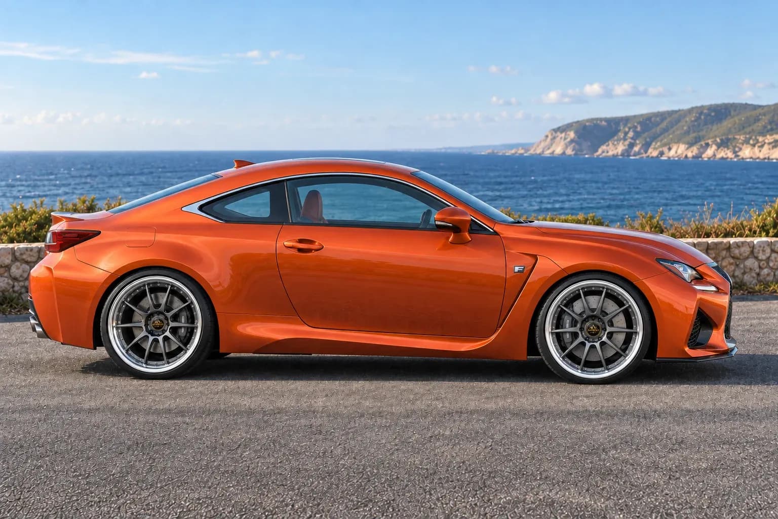 2016 Lexus RC F with EW-P-MP-005 wheel, side profile view