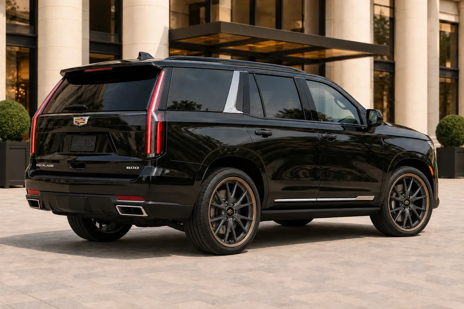 2021 Cadillac Escalade with EW-P-MP-006 wheel, rear right 45 view